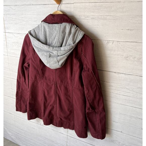 Hurley Jacket Womens Size Small Burgundy Winchester Woven Full Zip with Hood - Picture 13 of 16